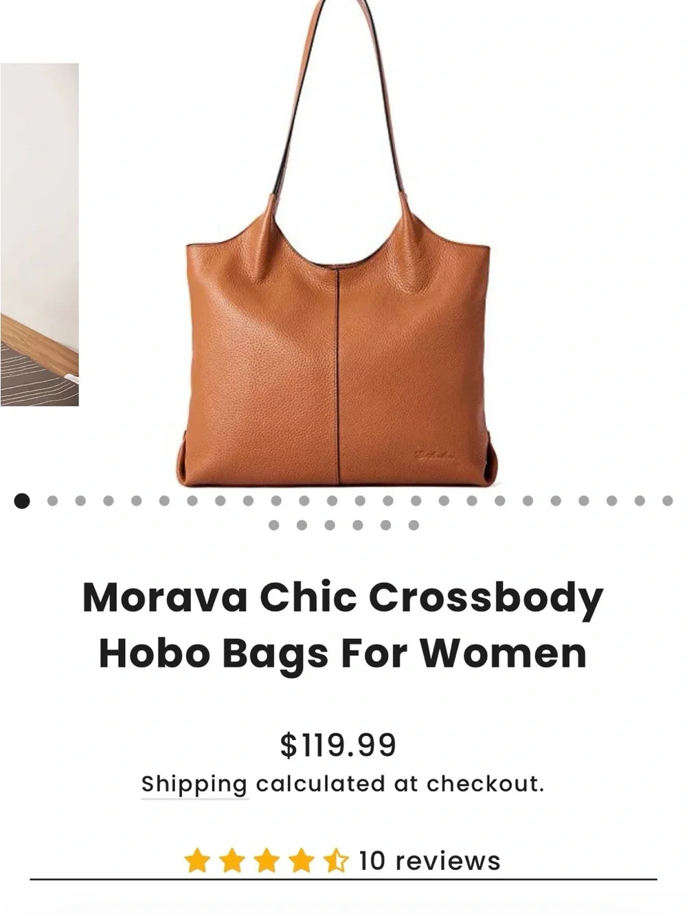 Bostanten Chic Hobo Tote Bag - Tan